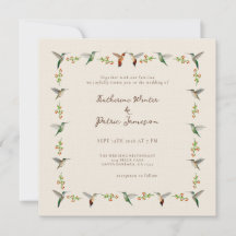 Invitación de Boda de Colibrí