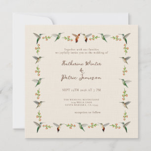 Invitación de Boda de Colibrí