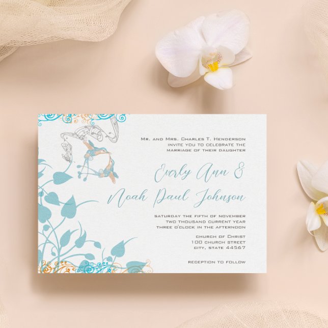 Invitación de boda de colibrí musical (Subido por el creador)