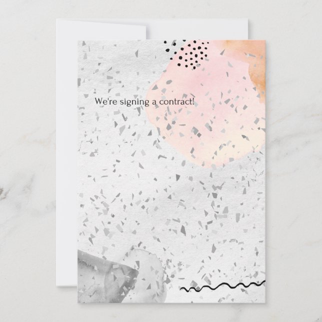 invitación de boda de color agua (Anverso)