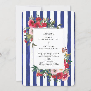 Invitación de boda de color azulado