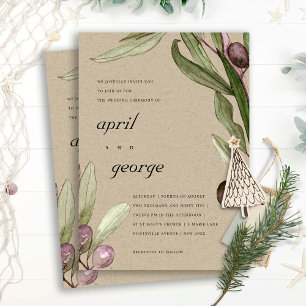 INVITACIÓN DE BODA DE COLOR DE AGUA DE OLIVA DE KR