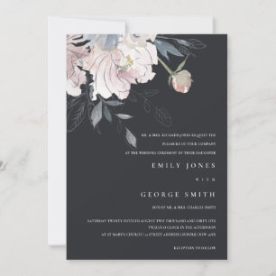 INVITACIÓN DE BODA DE COLOR DE AGUA DE RUBOR EN RO