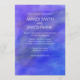 INVITACIÓN DE BODA DE COLOR DE AGUA PURPLE