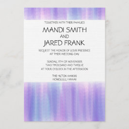 INVITACIÓN DE BODA DE COLOR DE AGUA PURPLE Y PURPL