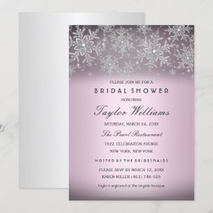 Invitación de Boda de Copos de Nieve con Joyas Ros