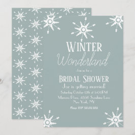 Invitación de boda de copos de nieve simples de in