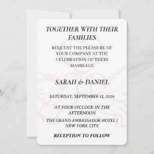 Invitación de boda de corazón de tórtolas romántic
