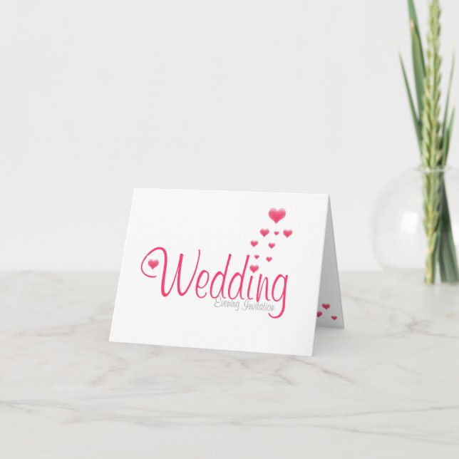 invitación de boda de corazones (Anverso)
