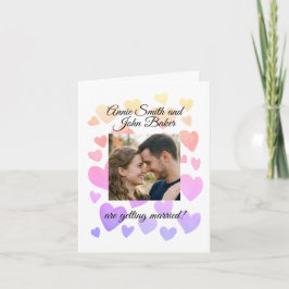 Invitación de boda de corazones flotantes de acuar