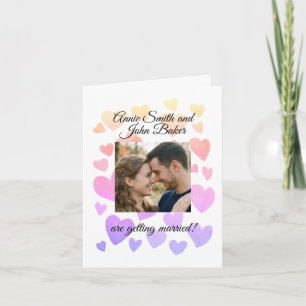 Invitación de boda de corazones flotantes de acuar
