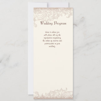 Invitación de Boda de Crema - Rosa Inglesa Antigua