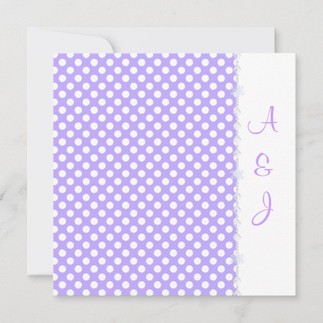 INVITACIÓN DE BODA DE CRISTALES DE LILAC SPOT (Anverso)