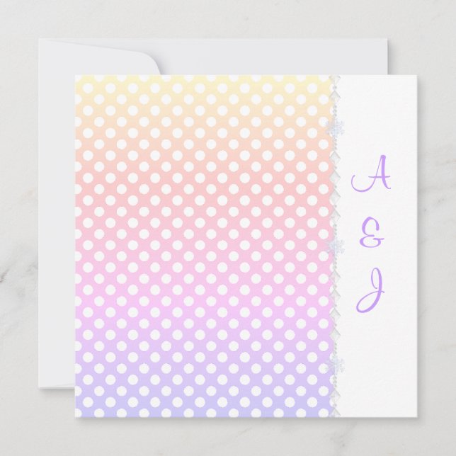 INVITACIÓN DE BODA DE CRISTALINA DE RAINBOW SPOT (Anverso)