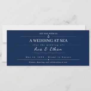 Invitación de boda de crucero náutico de la Marina