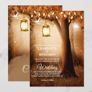 Invitación de boda de cuento de hadas bosque encan