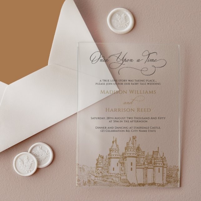 Invitación de boda de cuento de hadas en acrílico (Subido por el creador)