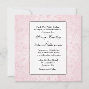 Invitación de boda de Damasco Rosa