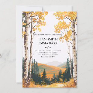 Invitación de boda de destino en Aspen Colorado