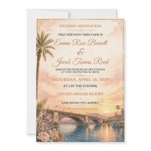 Invitación de boda de destino en el lago Havasu