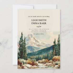 Invitación de boda de destino en la montaña de Col
