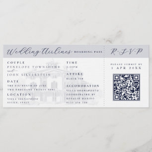 Invitación de Boda de Destino en Villa Italiana co