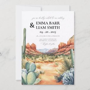 Invitación de boda de destino Sedona Arizona