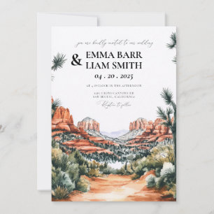 Invitación de boda de destino Sedona Arizona