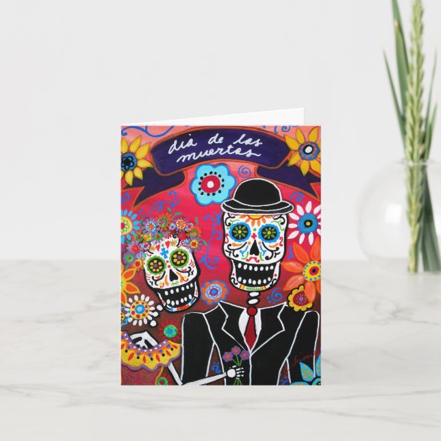 INVITACIÓN DE BODA DE DIA DE LOS MUERTOS (Anverso)