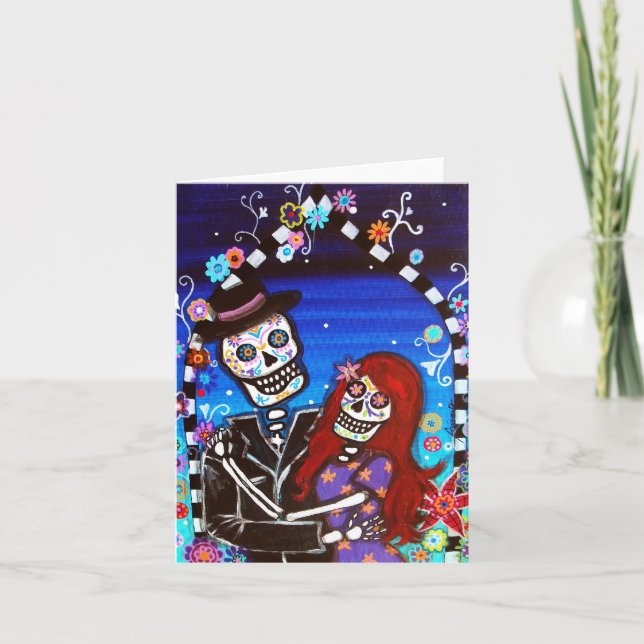 INVITACIÓN DE BODA DE DIA DE LOS MUERTOS (Anverso)