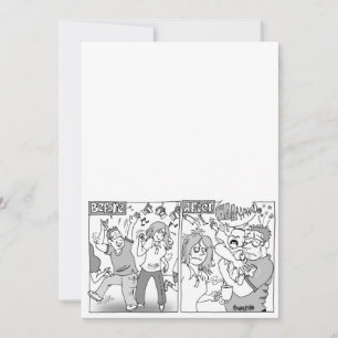 Invitación de Boda de Dibujos Animados Personaliza