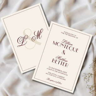 Invitación de boda de dinero antiguo silencioso in