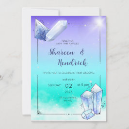 Invitación de boda de diseño del cielo