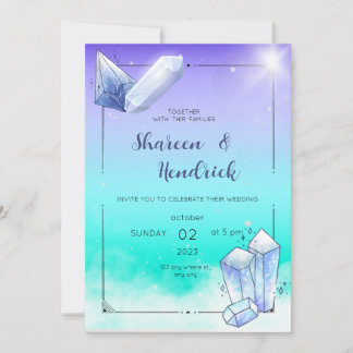 Invitación de boda de diseño del cielo