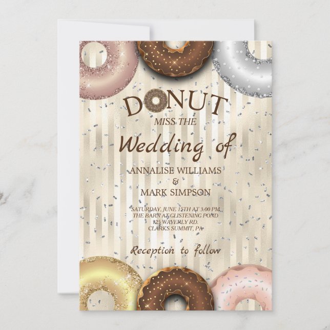 INVITACIÓN DE BODA DE DONUT (Anverso)