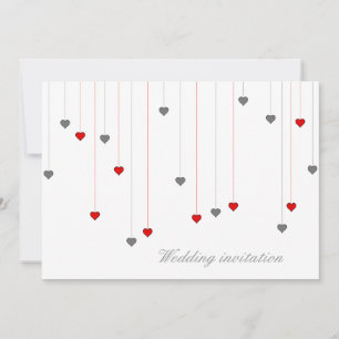 invitación de boda de dos corazones