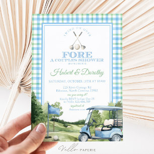 Invitación de boda de ducha nupcial de golf PAR-TE