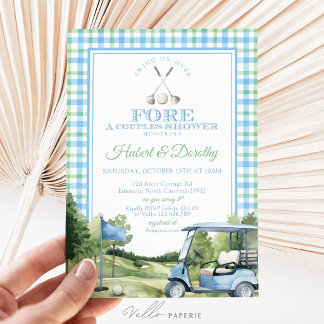 Invitación de boda de ducha nupcial de golf PAR-TE