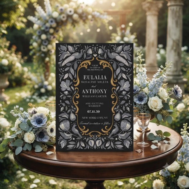 Invitación de boda de elegancia real dorada (Subido por el creador)