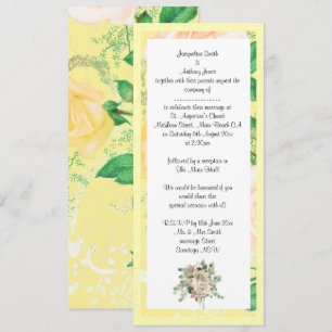 INVITACIÓN DE BODA DE ELEGANTE LEMON YELLOW GARDEN