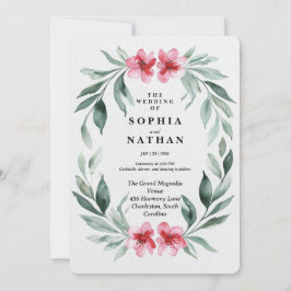 Invitación de boda de Elegante Verdor y Floral