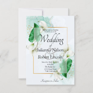 Invitación de boda de elegantes calas
