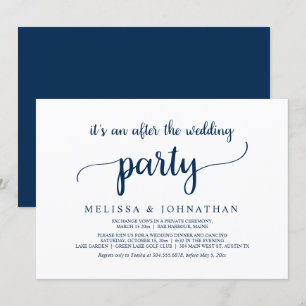 Invitación de Boda de Elopement Fiesta Felices par