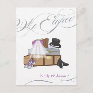 Invitación de Boda de Elopement - Púrpura