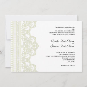 invitación de boda de encaje tatuado