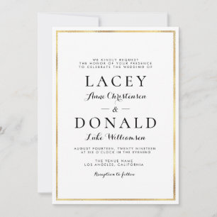 invitación de boda de escritura elegante