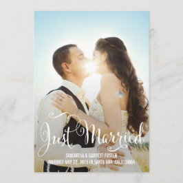 Invitación de Boda de escritura romántica - Blanco