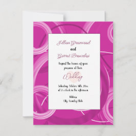 Invitación de boda de estilo abstracto con remolin