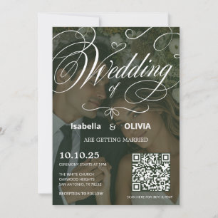 Invitación de boda de estilo de revista moderna ún