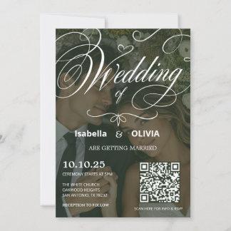 Invitación de boda de estilo de revista moderna ún